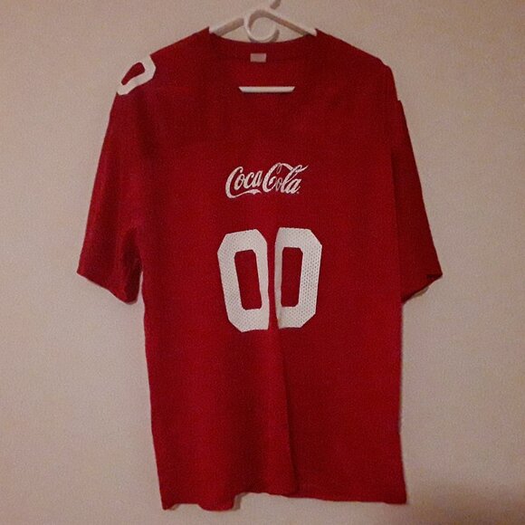 NWOT Men's Coca Cola mesh jersey, size large - Picture 1 of 5